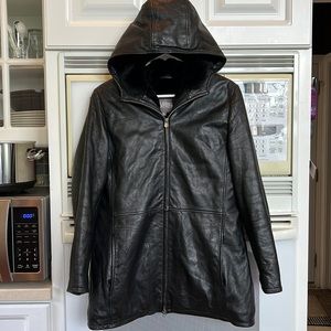 Wilson’s Leather Women’s Jacket, Size Medium; Hooded, Lined, and Longer Length